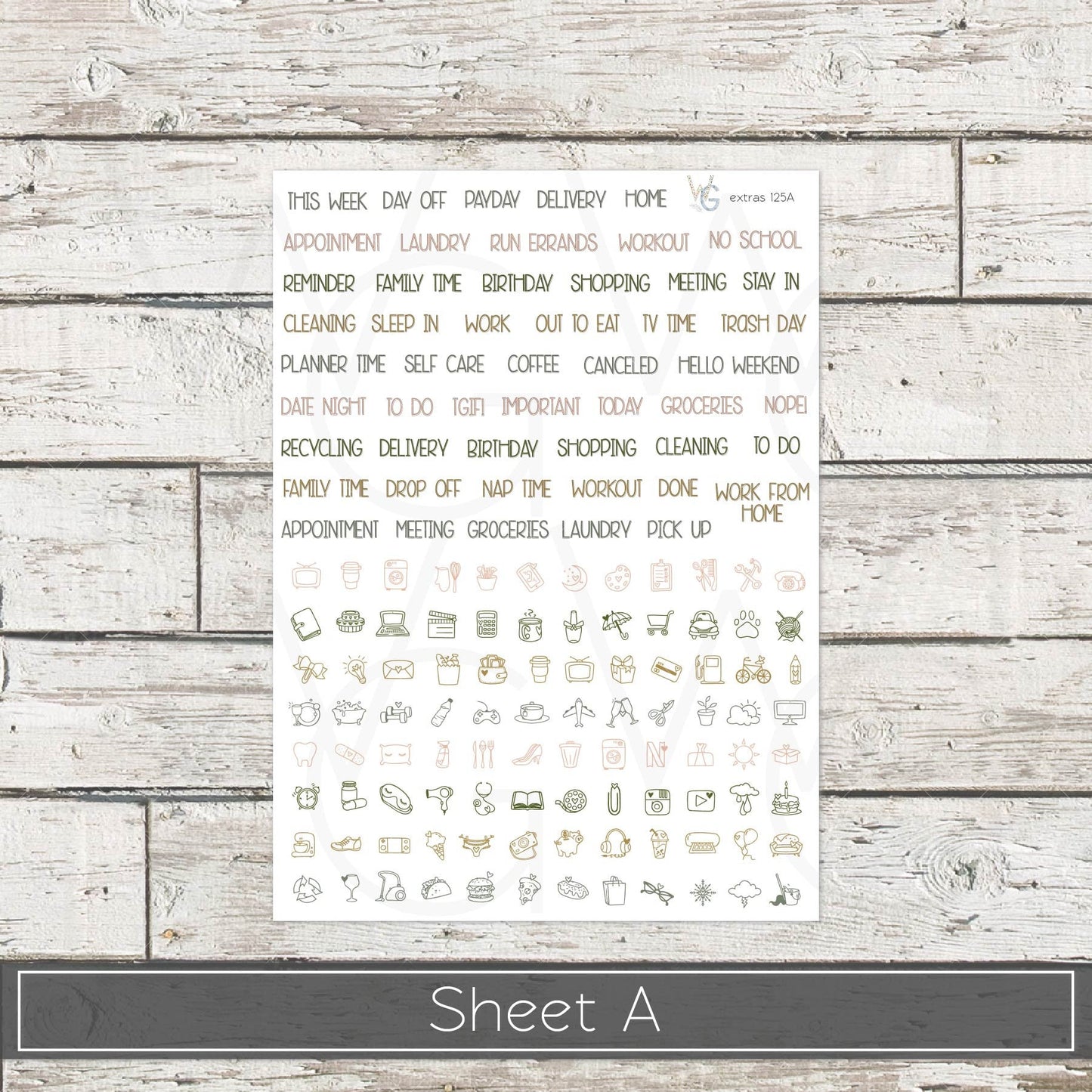 Planner Stickers • Extras • Icons • Planner Stickers • EX-125