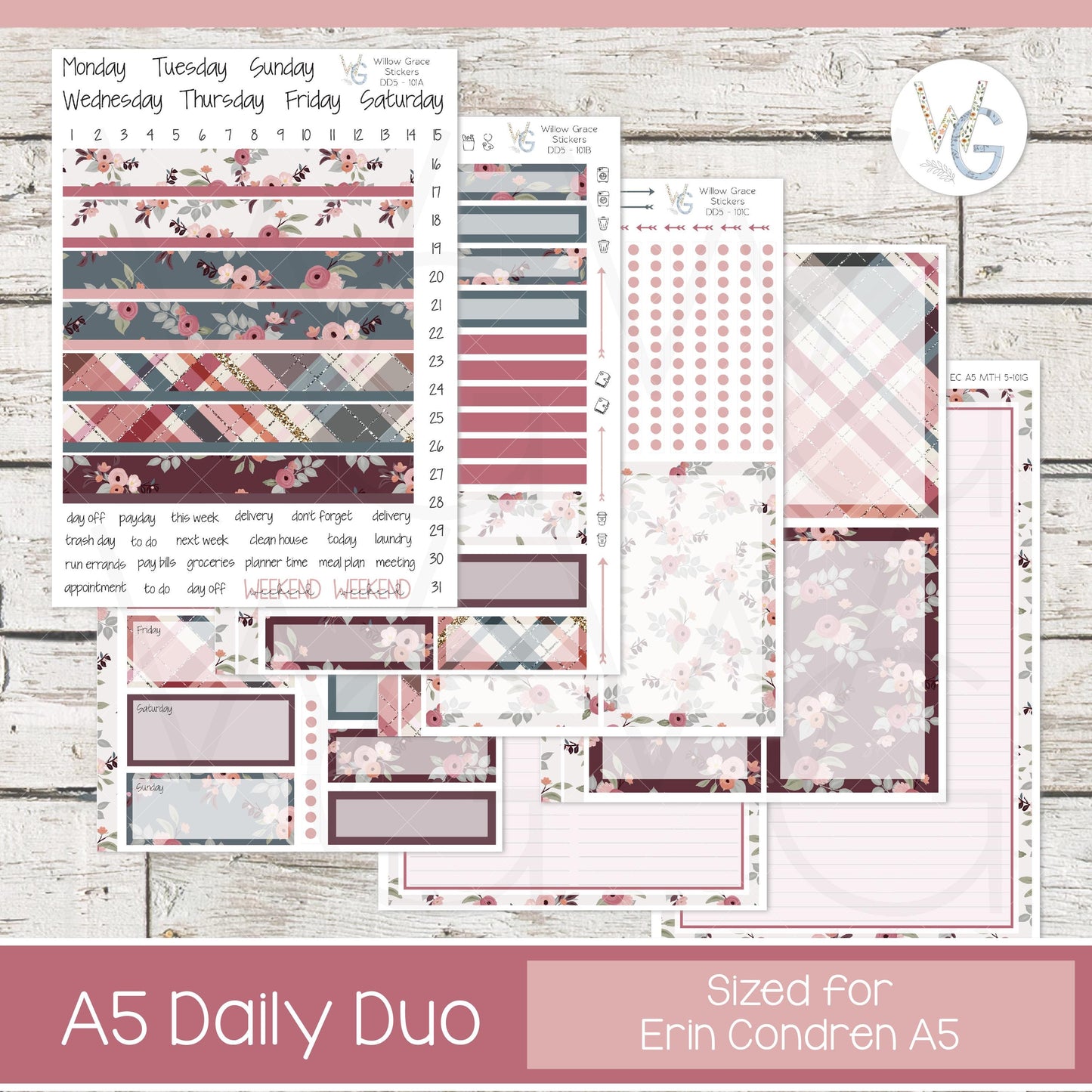EC A5 Daily Duo Sticker Kit • DD5-101
