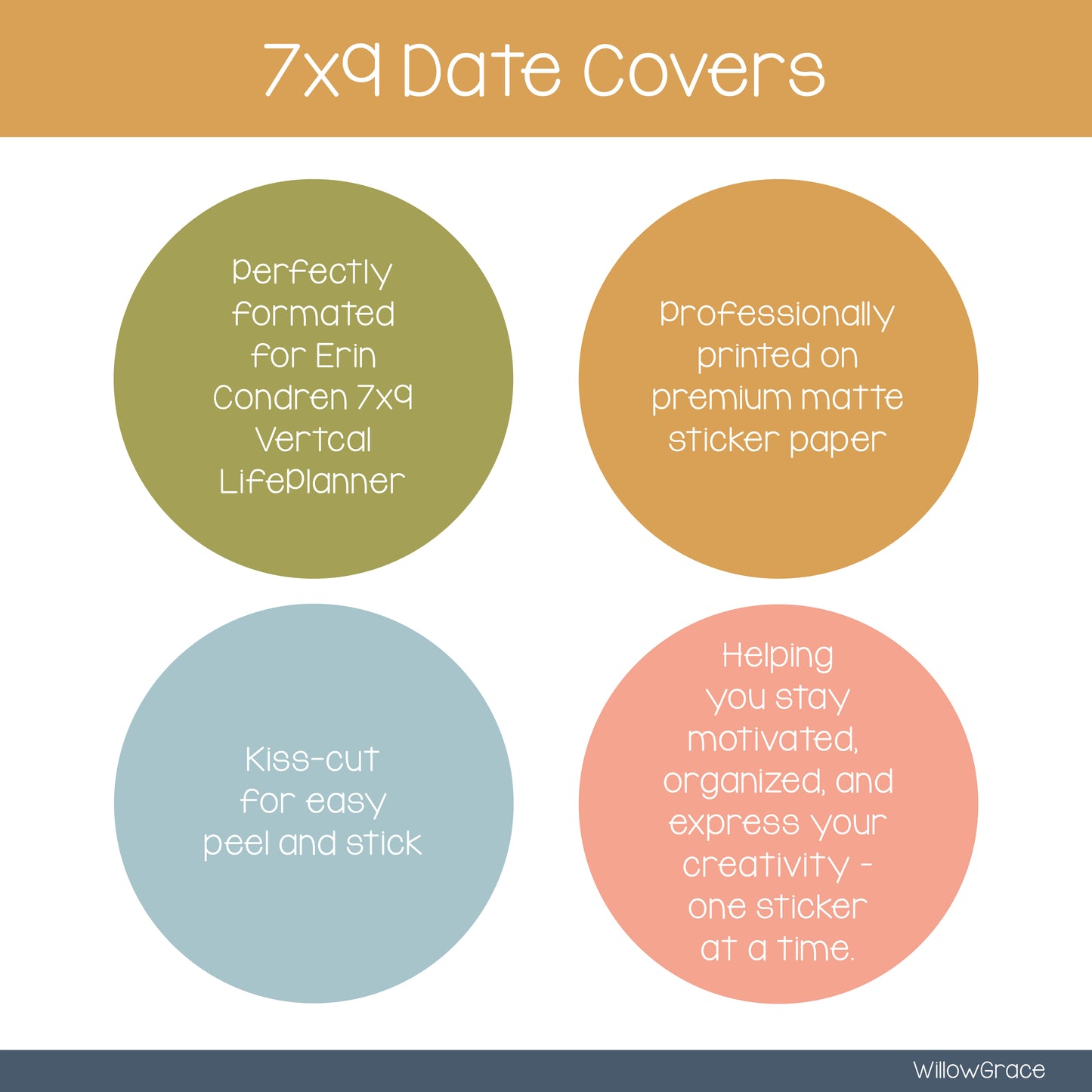 Date Covers • Planner Stickers • DC7-114