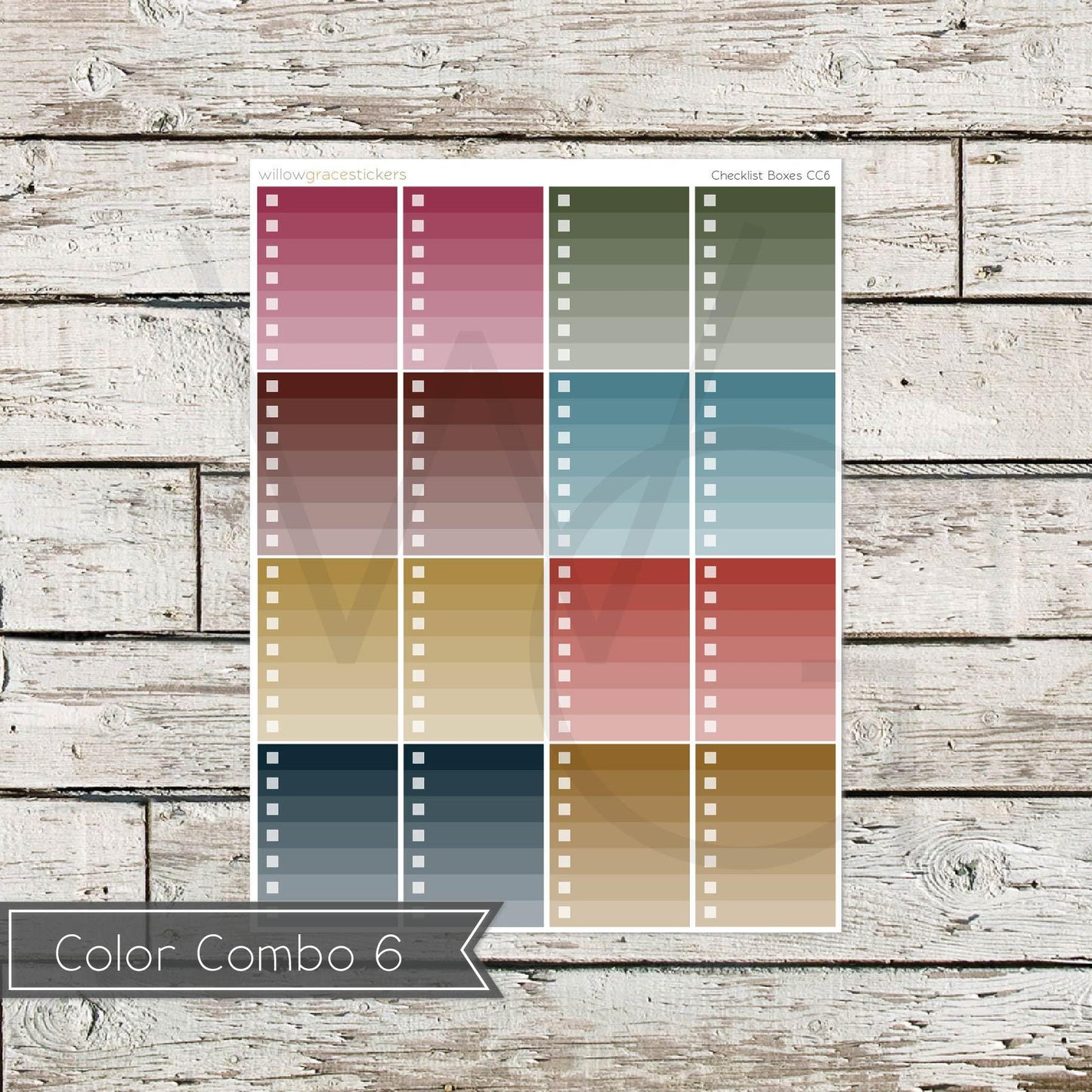 Checklist Boxes • Functional Planner Stickers