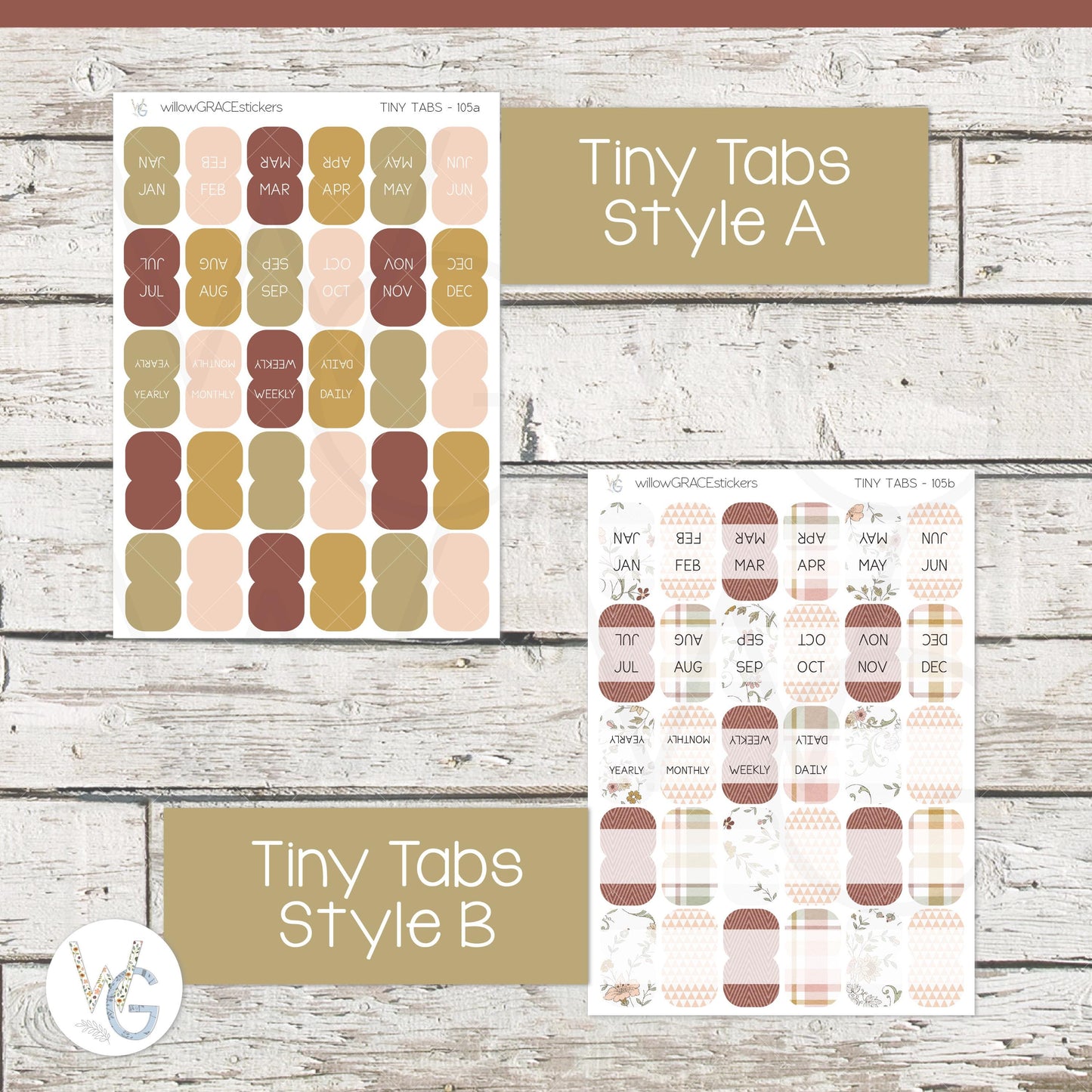 Planner Tabs • Tab Stickers • Planner Stickers • TB-105