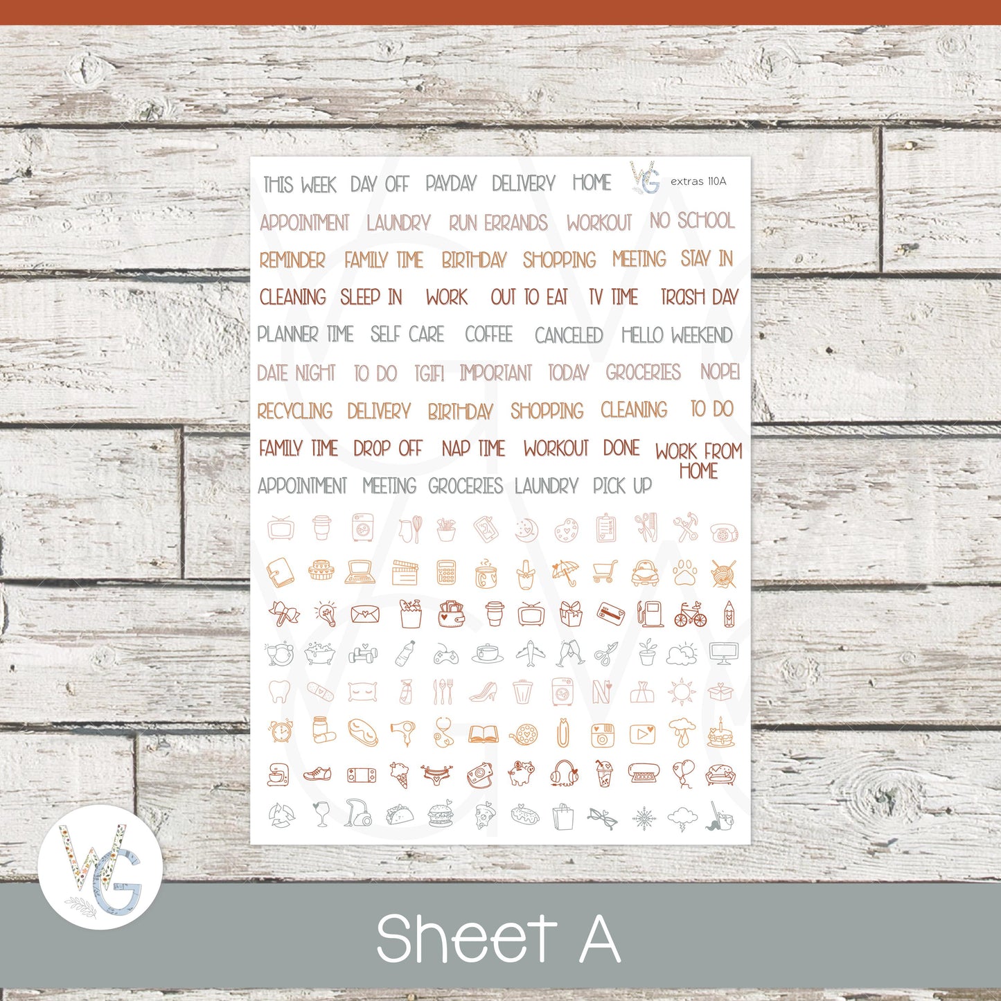 Planner Stickers • Extras • Icons • Planner Stickers • EX-110