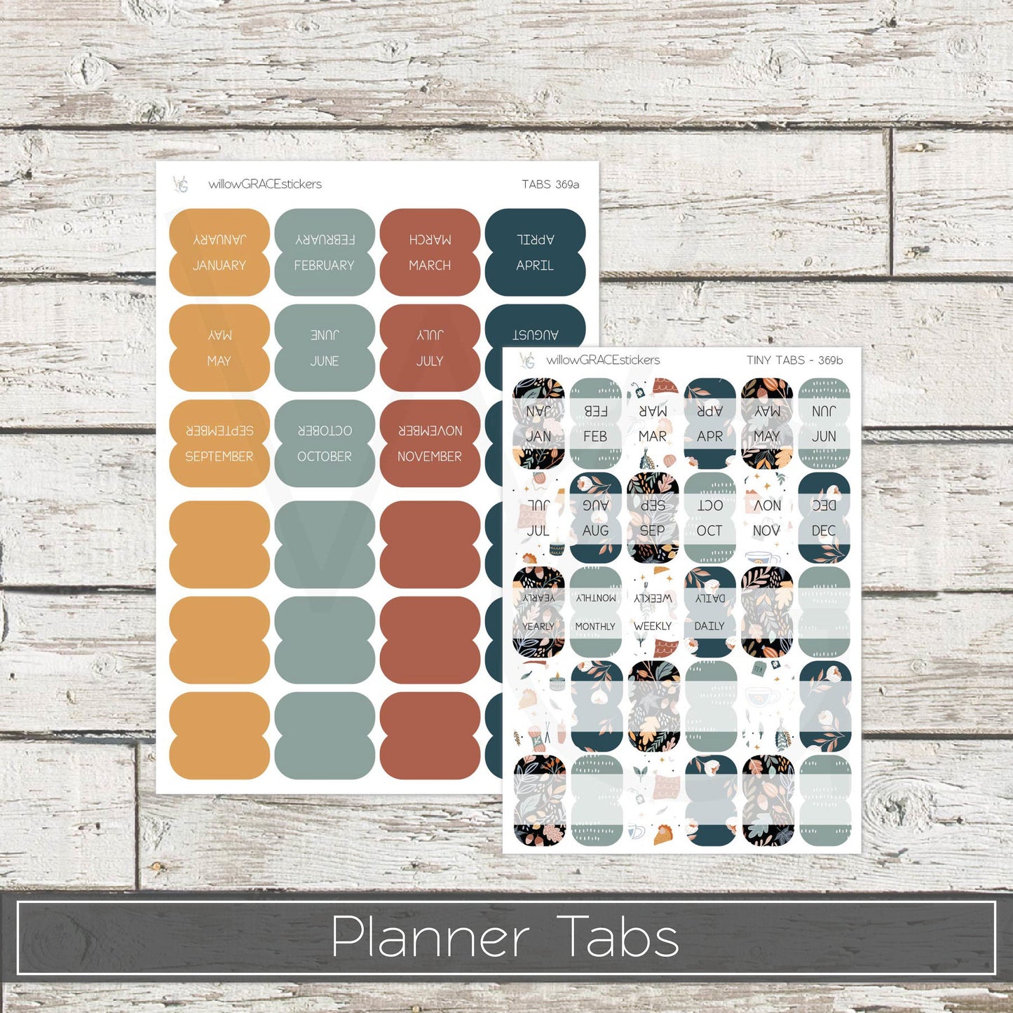 Planner Tabs • Tab Stickers • Planner Stickers • TB-369