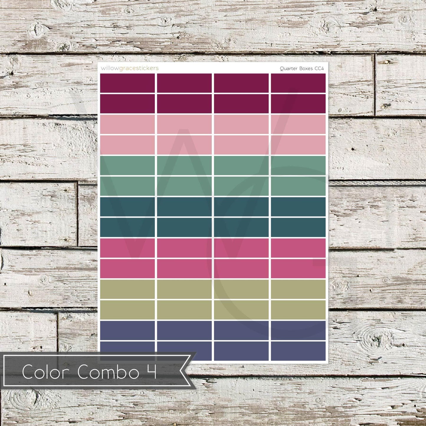 Quarter Boxes • Functional Planner Stickers (QB)
