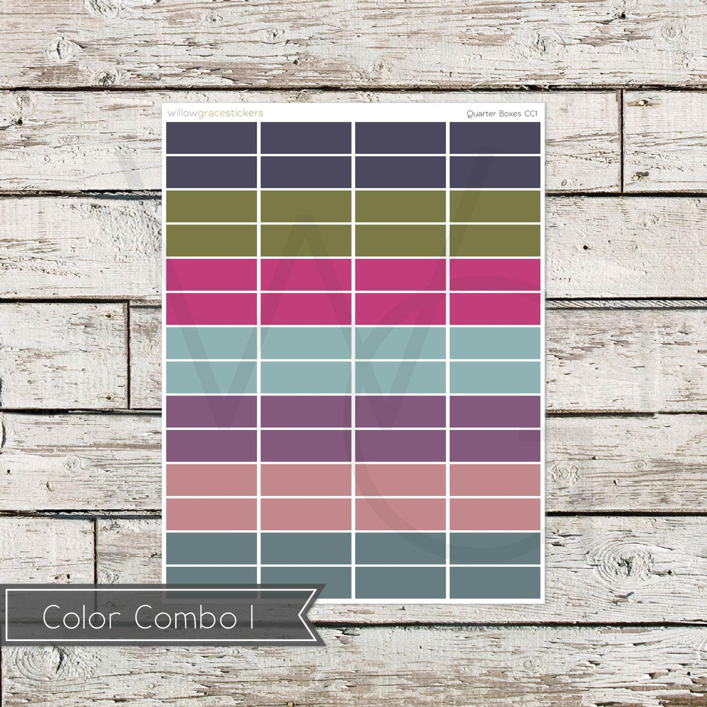 Quarter Boxes • Functional Planner Stickers (QB)