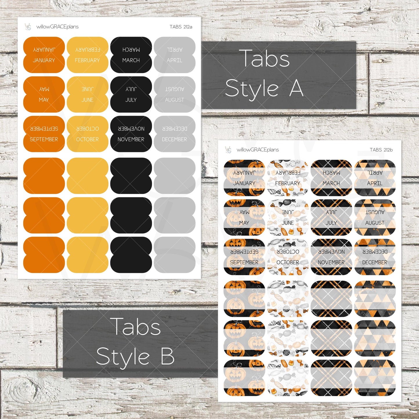 Planner Tabs • Tab Stickers • Planner Stickers • TB-212