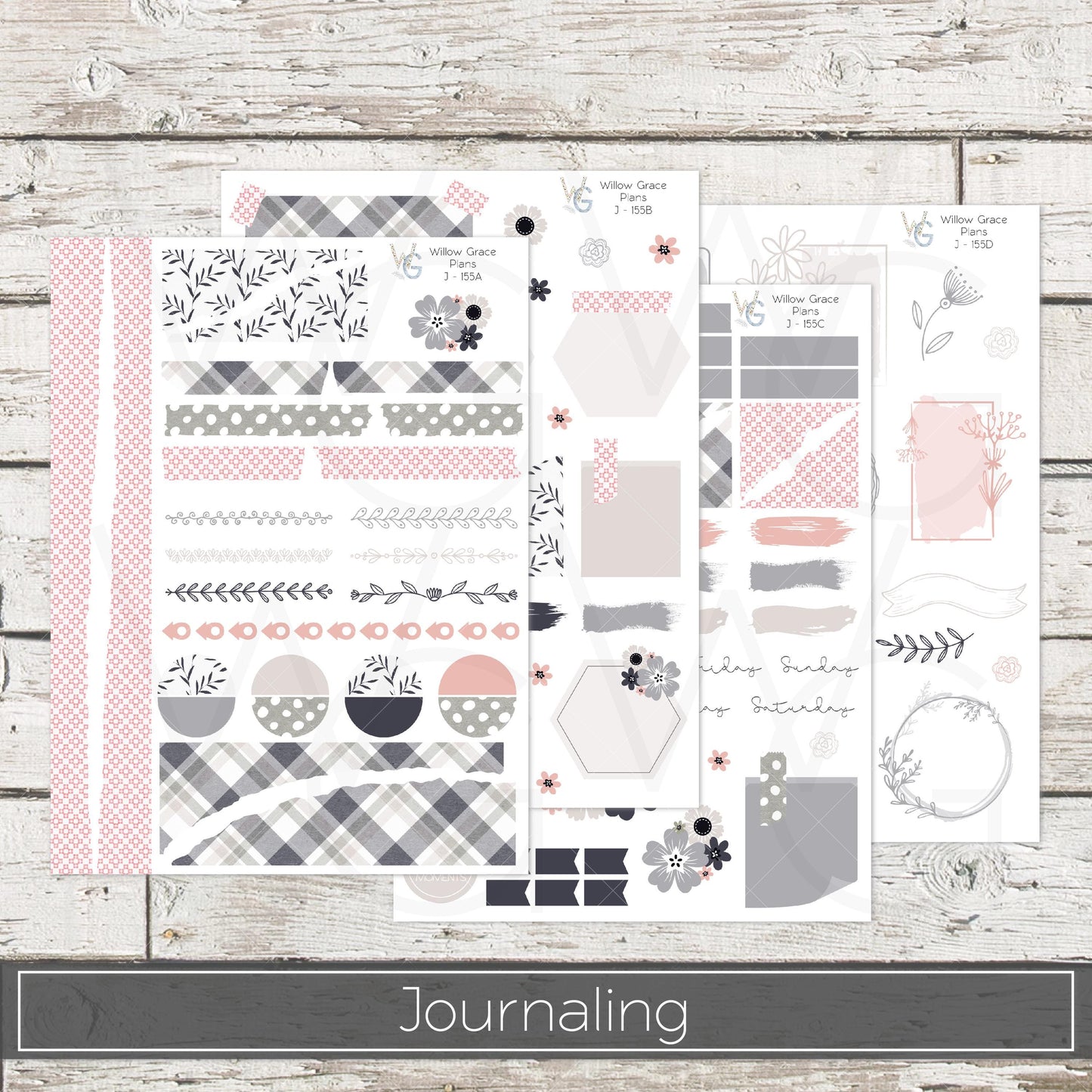Journaling  Stickers • Planner Stickers • JOUR-155