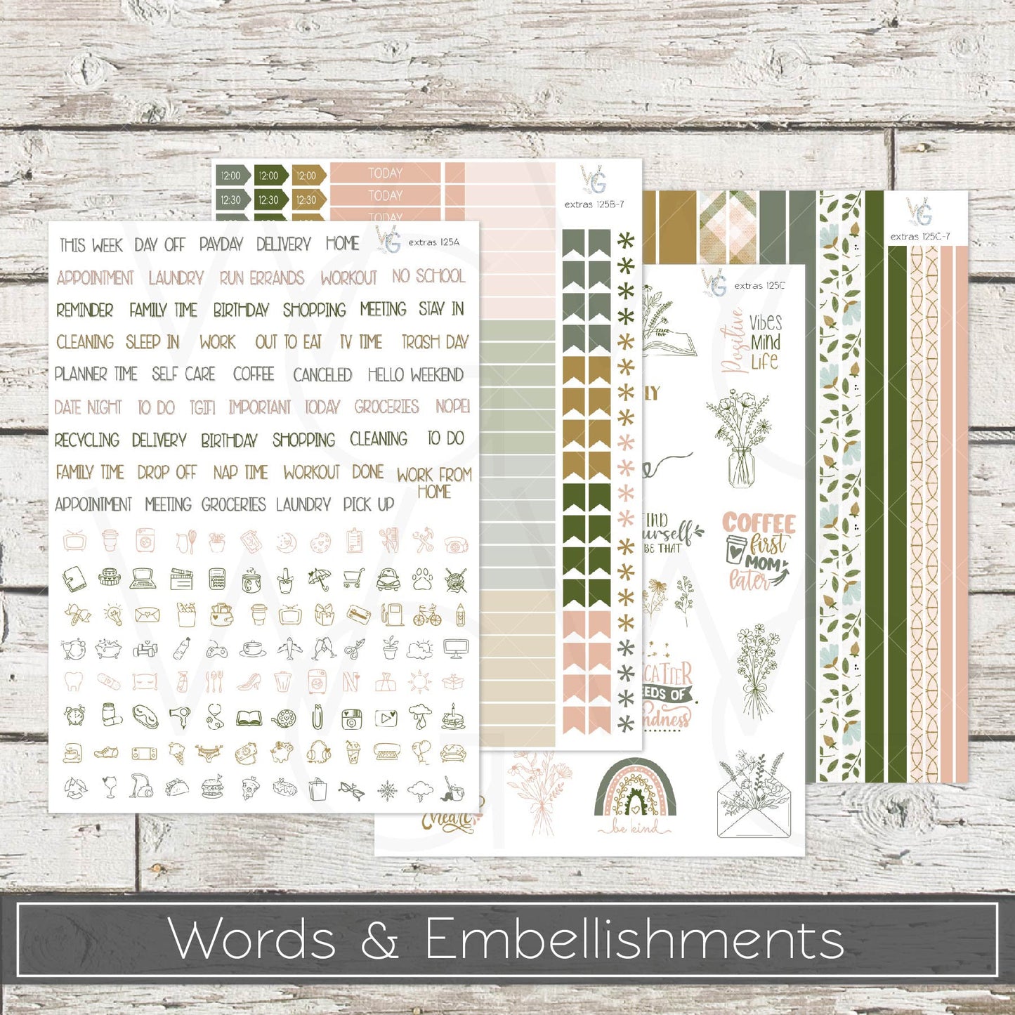 Planner Stickers • Extras • Icons • Planner Stickers • EX-125