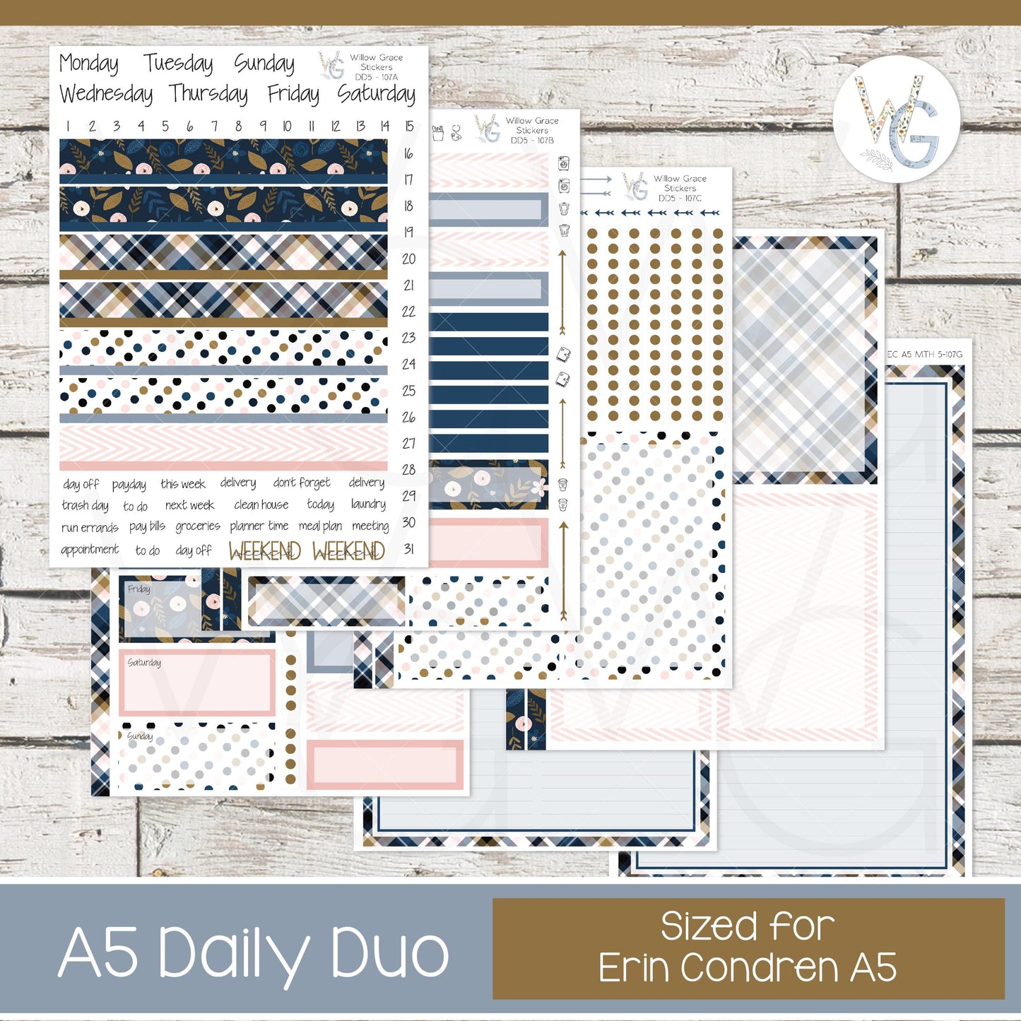 EC A5 Daily Duo Sticker Kit • DD5-107