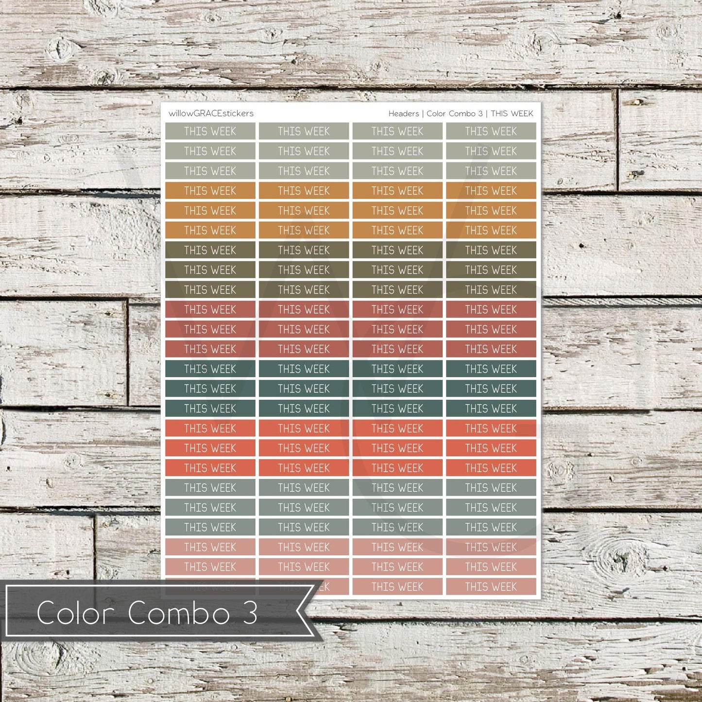 Planner Headers • Functional Planner Stickers • This Week