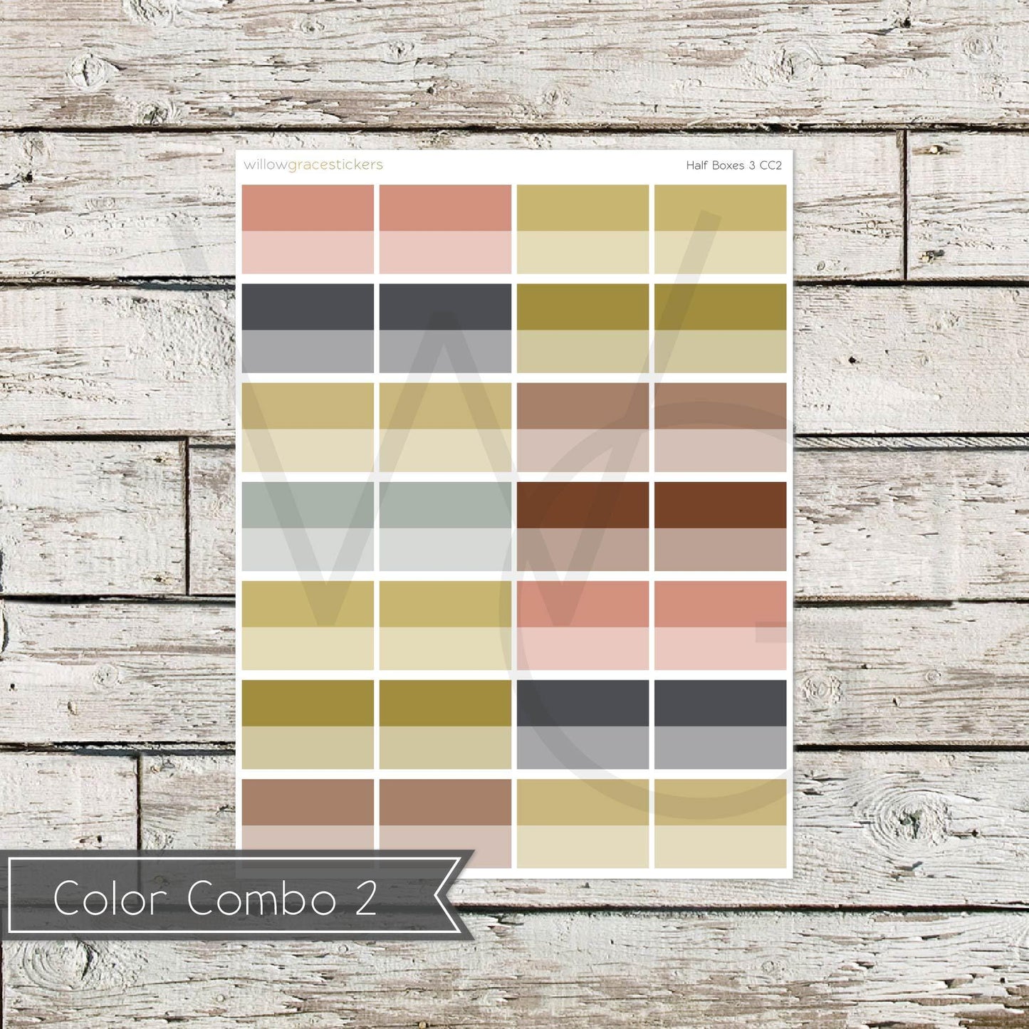 Half Boxes • Functional Planner Stickers (HB3)