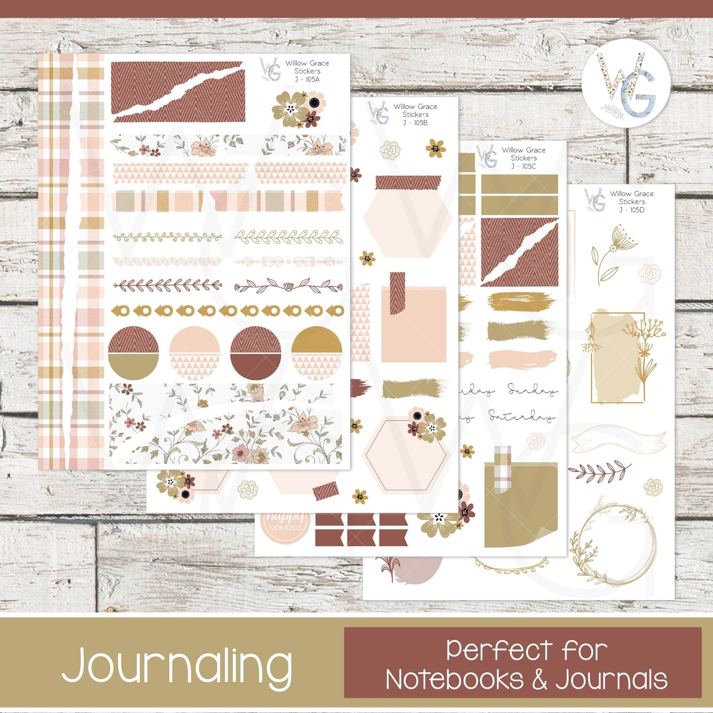 Journaling Stickers • Planner Stickers • JOUR-105