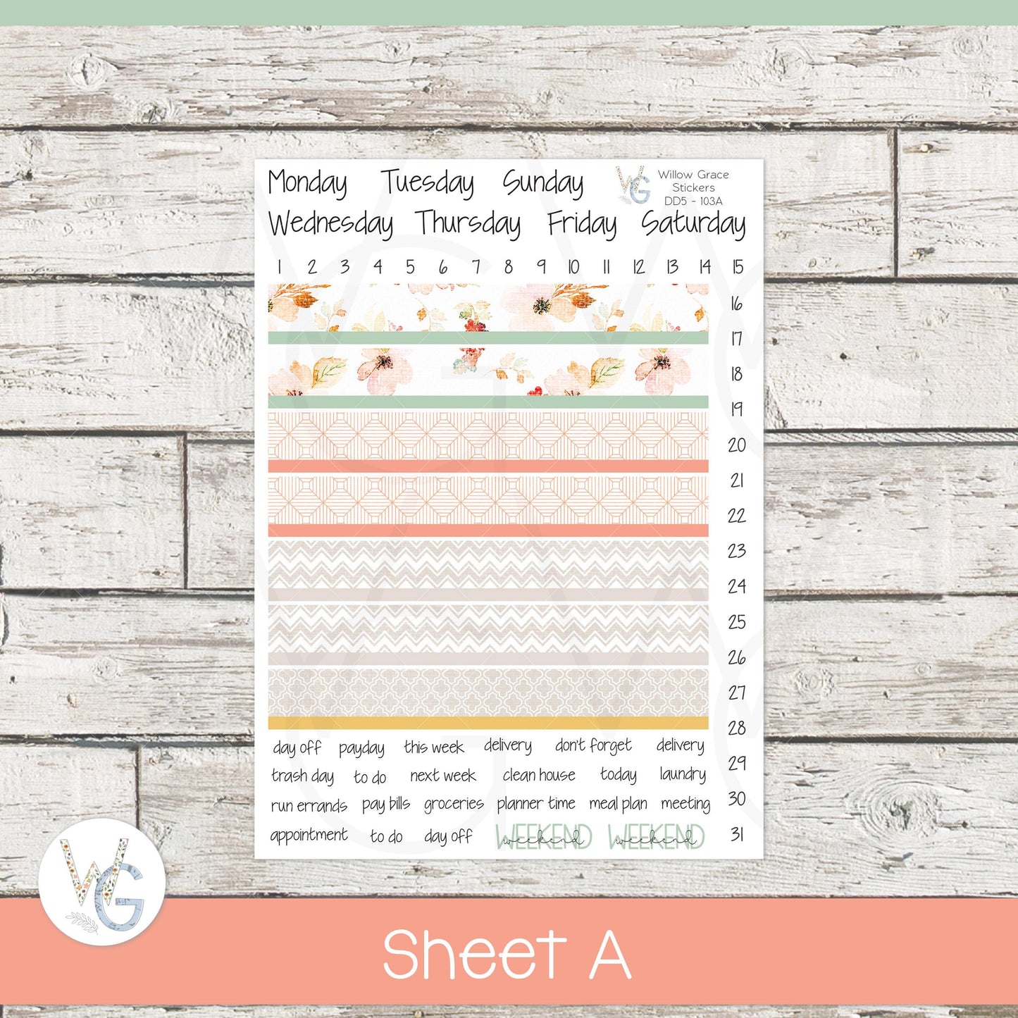 EC A5 Daily Duo Sticker Kit • DD5-103