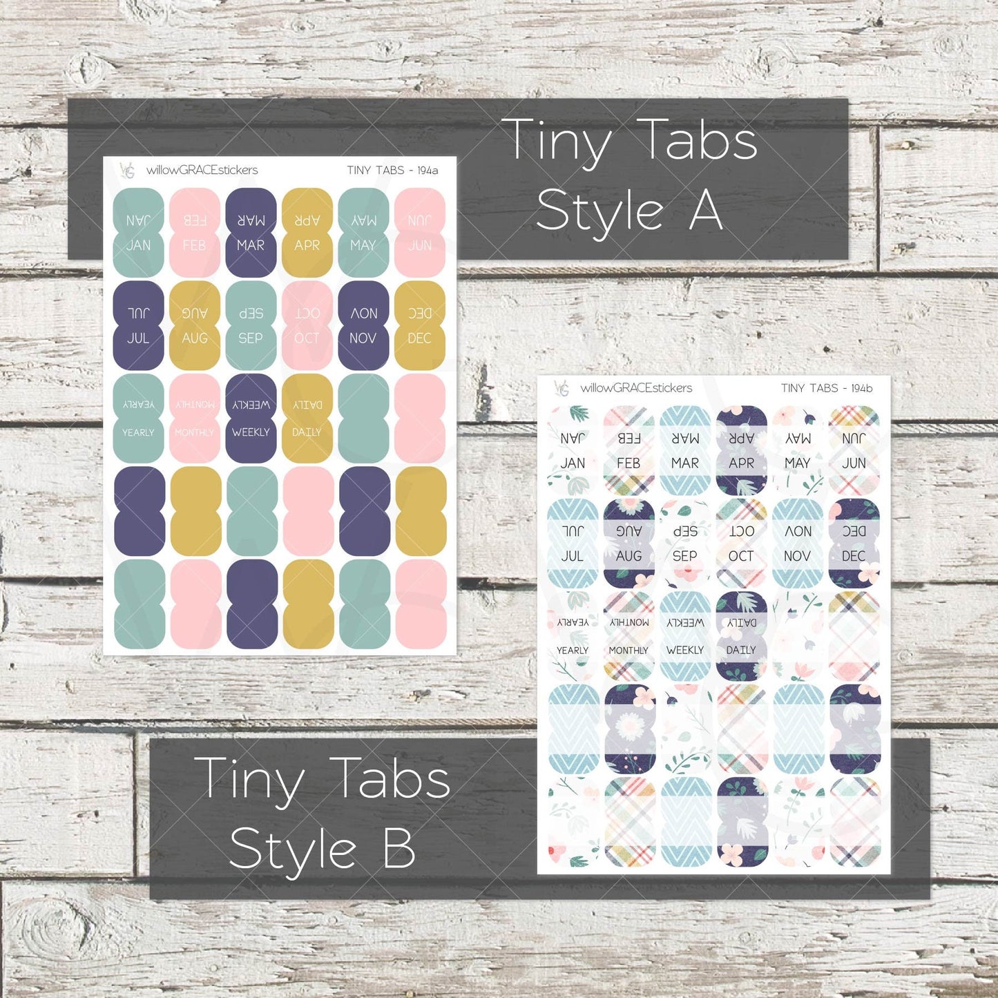 Planner Tabs • Tab Stickers • Planner Stickers • TB-194