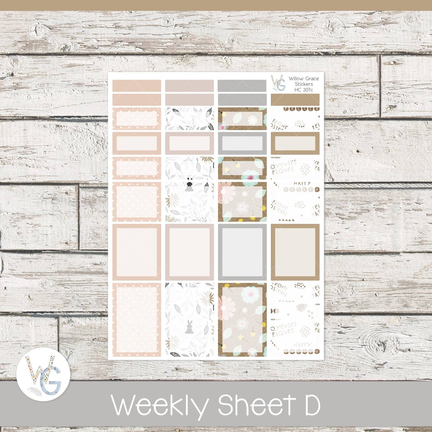 Hobonichi Cousin (A5) Weekly/Daily Sticker Kit • HW-307
