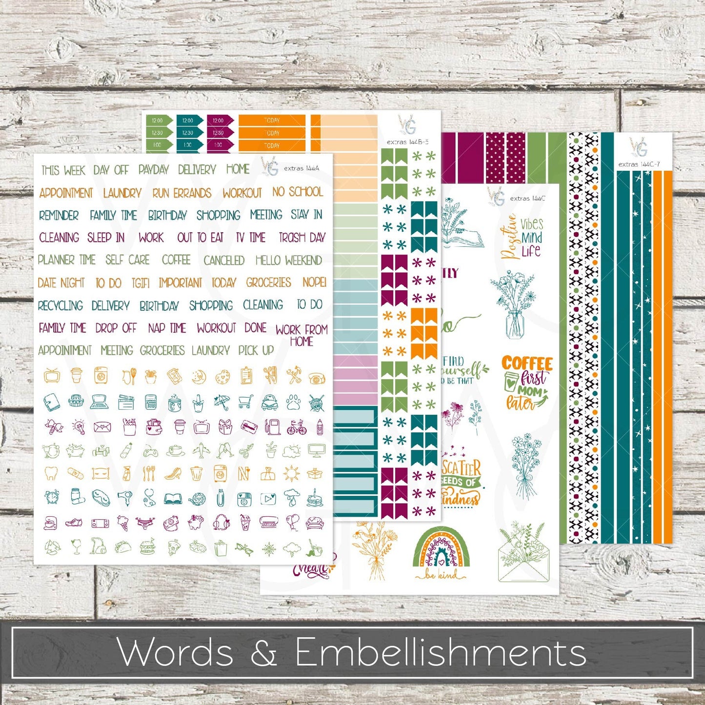 Planner Stickers • Extras • Icons • Planner Stickers • EX-144
