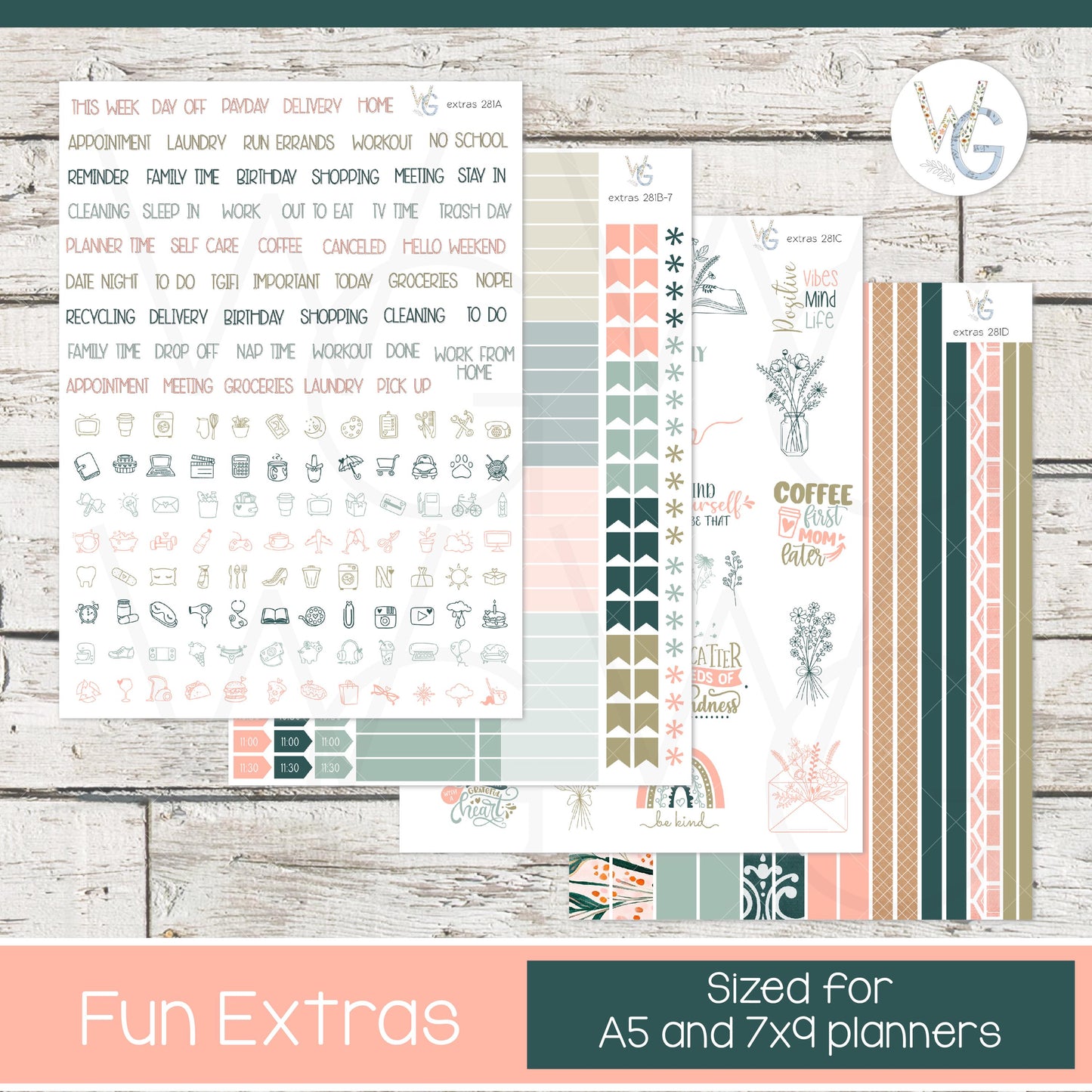 Planner Stickers • Extras • Icons • Planner Stickers • EX-281