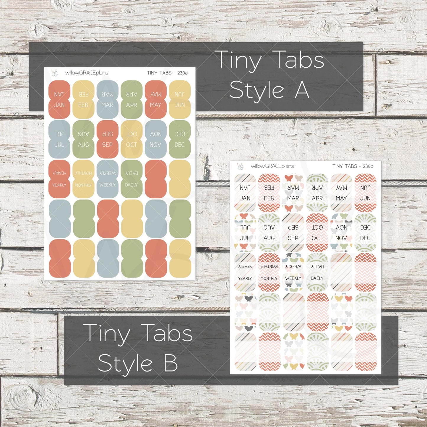 Planner Tabs • Tab Stickers • Planner Stickers • TB-230