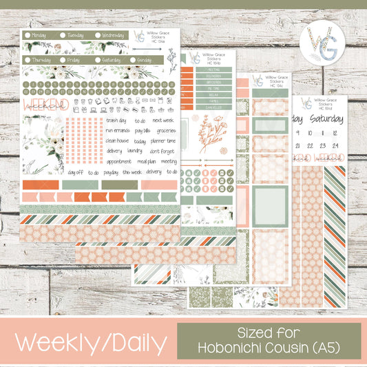 Hobonichi Cousin (A5) Weekly/Daily Sticker Kit • HW-104