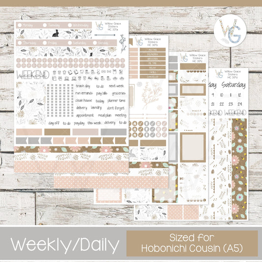 Hobonichi Cousin (A5) Weekly/Daily Sticker Kit • HW-307