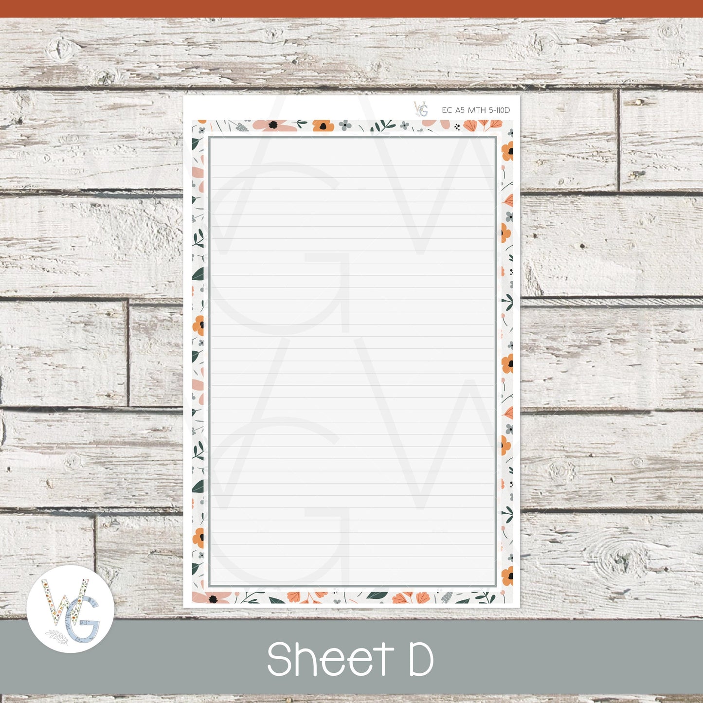 EC A5 Monthly Planner Stickers • ECM5-110