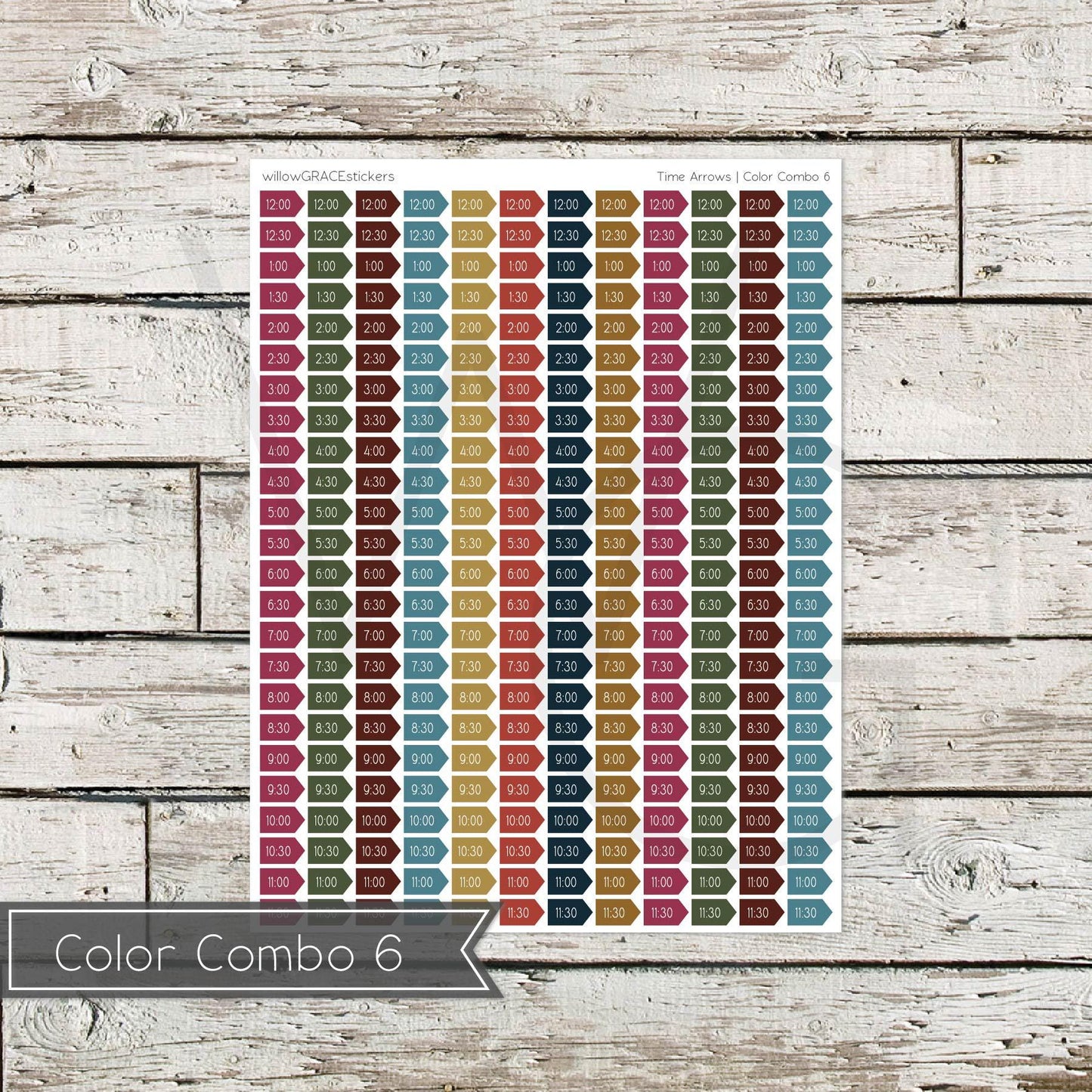 Time Arrows • Functional Planner Stickers