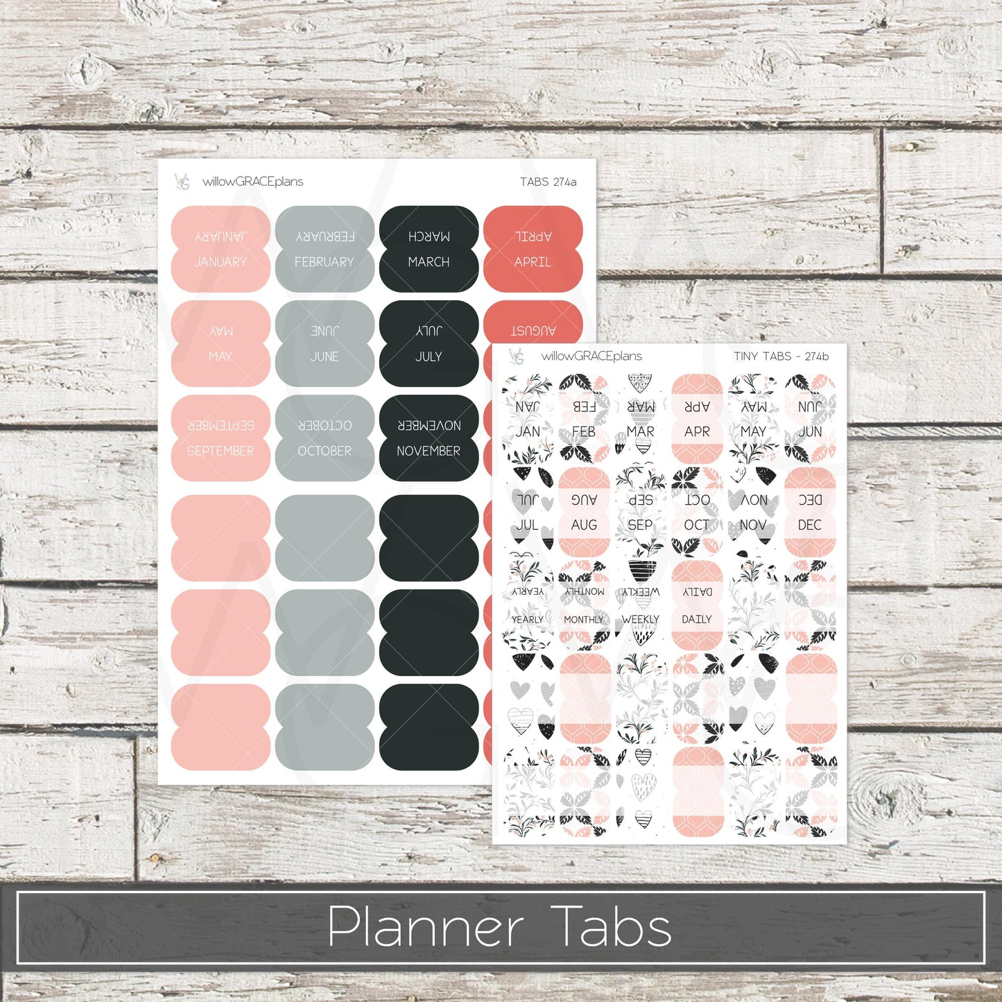 Planner Tabs • Tab Stickers • Planner Stickers • TB-274