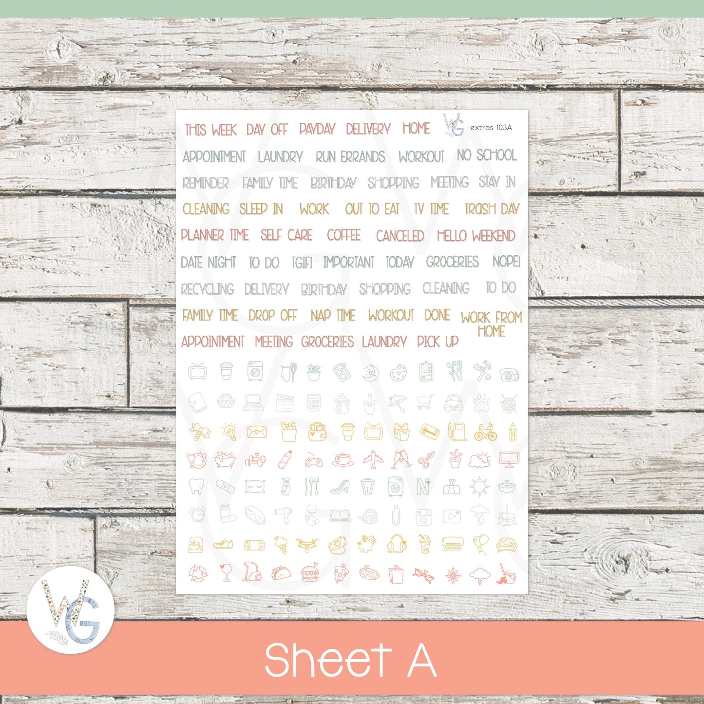 Planner Stickers • Extras • Icons • Planner Stickers • EX-103