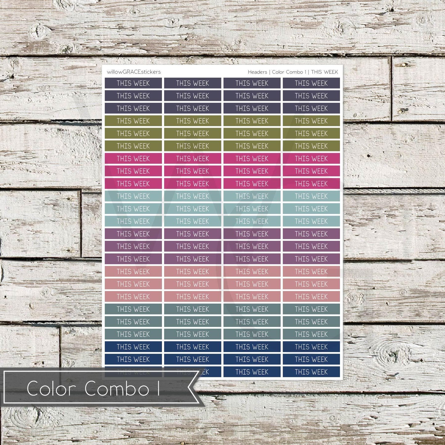 Planner Headers • Functional Planner Stickers • This Week
