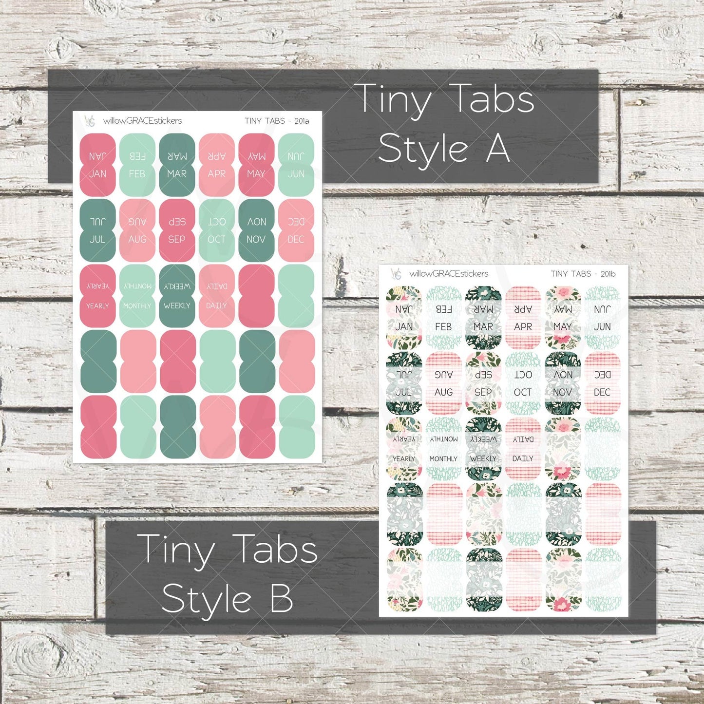Planner Tabs • Tab Stickers • Planner Stickers • TB-201