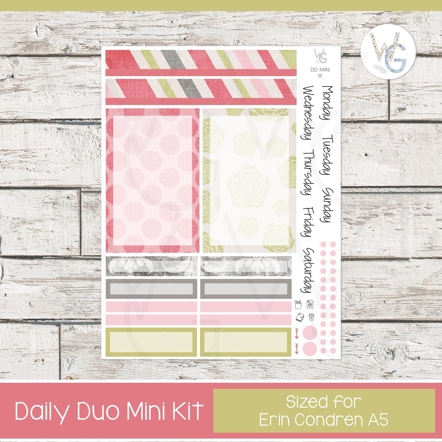 EC A5 Daily Duo Mini Sticker Kit • DDM-111