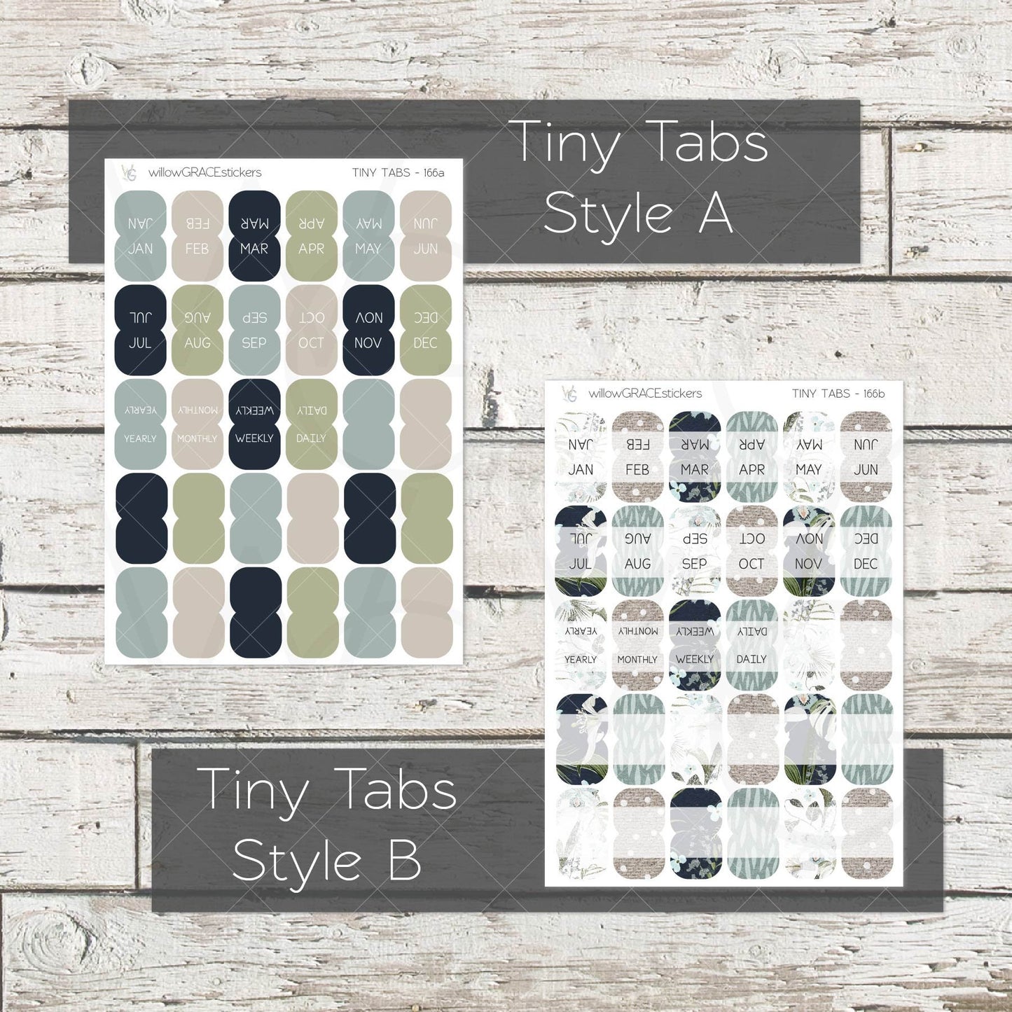 Planner Tabs • Tab Stickers • Planner Stickers • TB-166