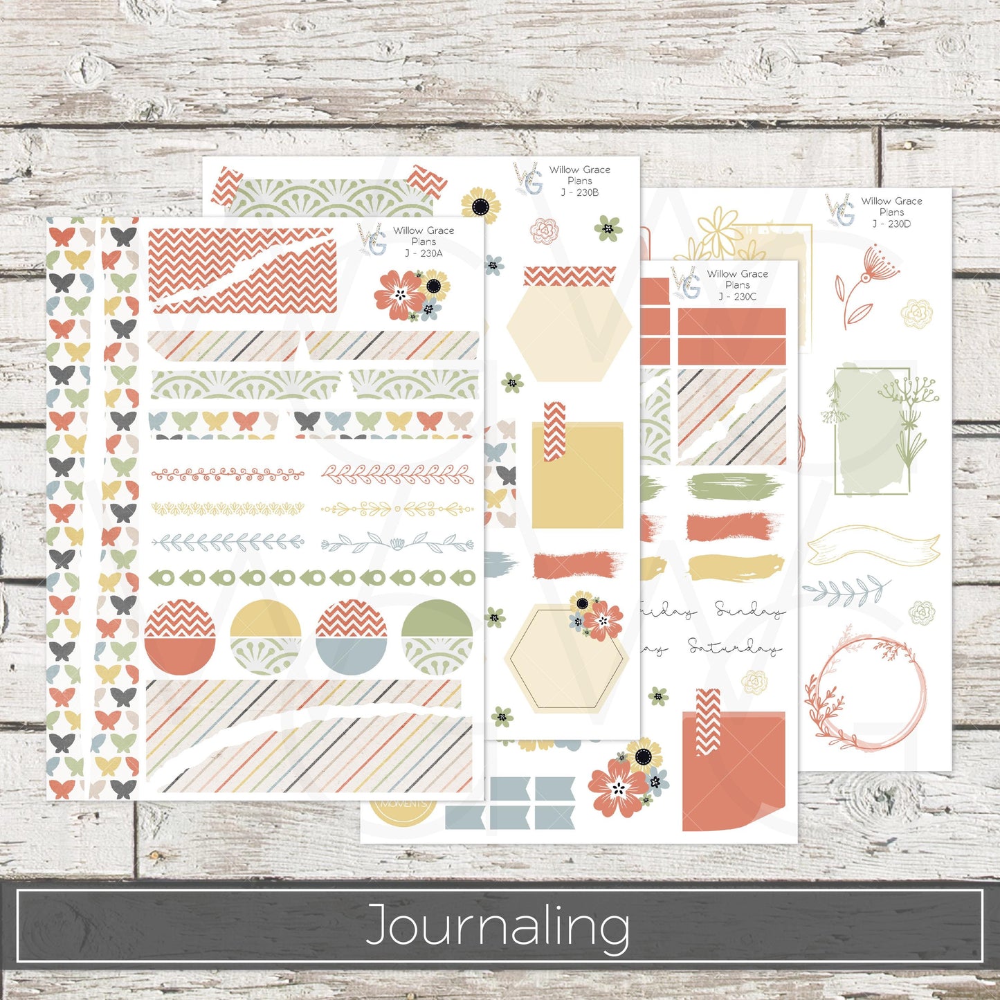 Journaling  Stickers • Planner Stickers • JOUR-230