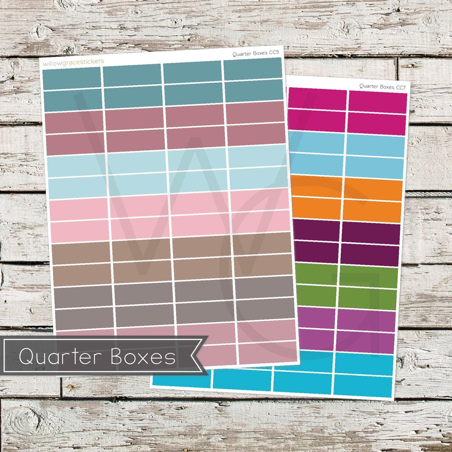 Quarter Boxes • Functional Planner Stickers (QB)