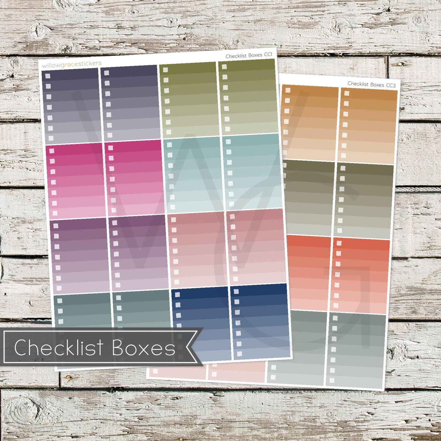 Checklist Boxes • Functional Planner Stickers