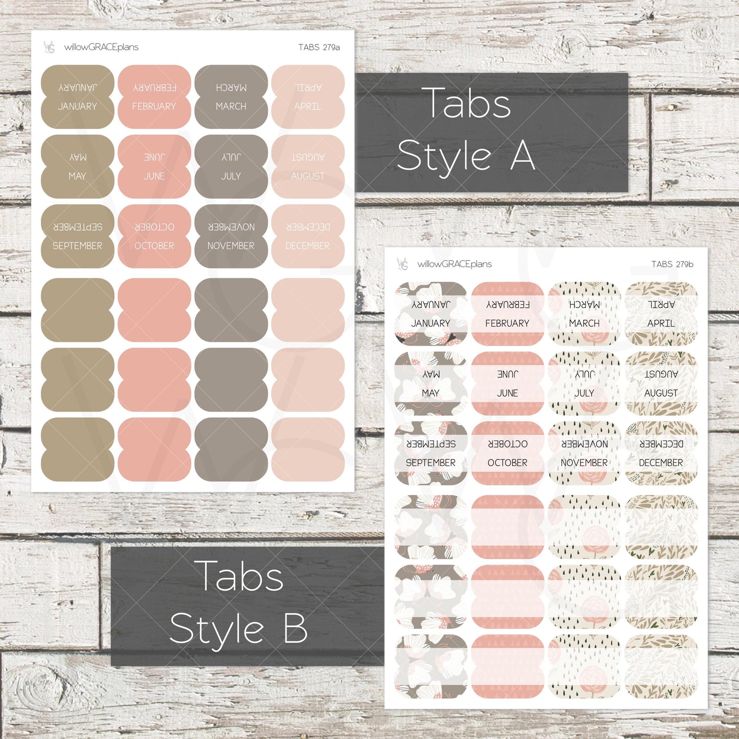 Planner Tabs • Tab Stickers • Planner Stickers • TB-279